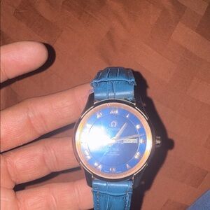 Omega De Ville with Gold Case and Blue Dial